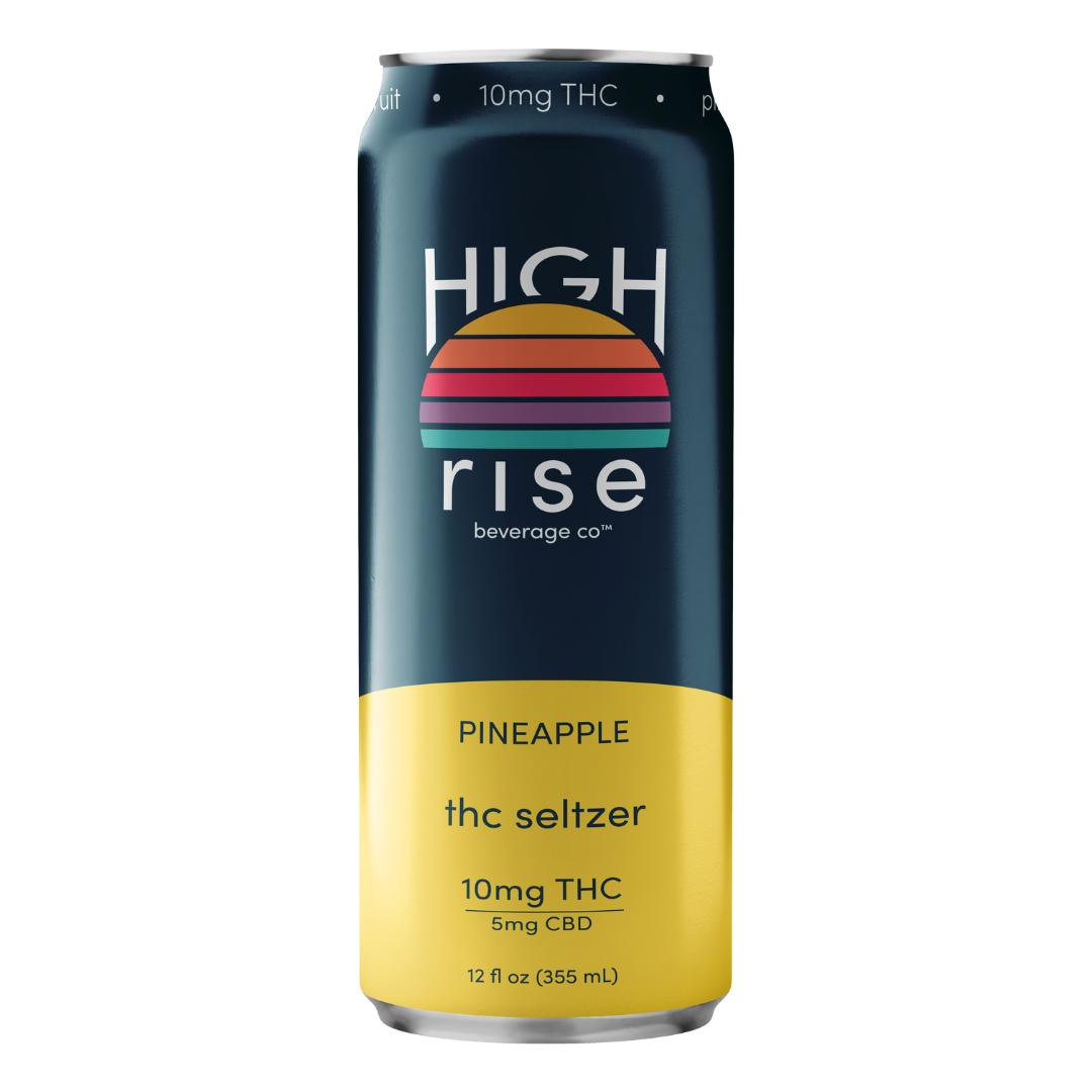 High Rise THC Seltzer — 10mg Pineapple