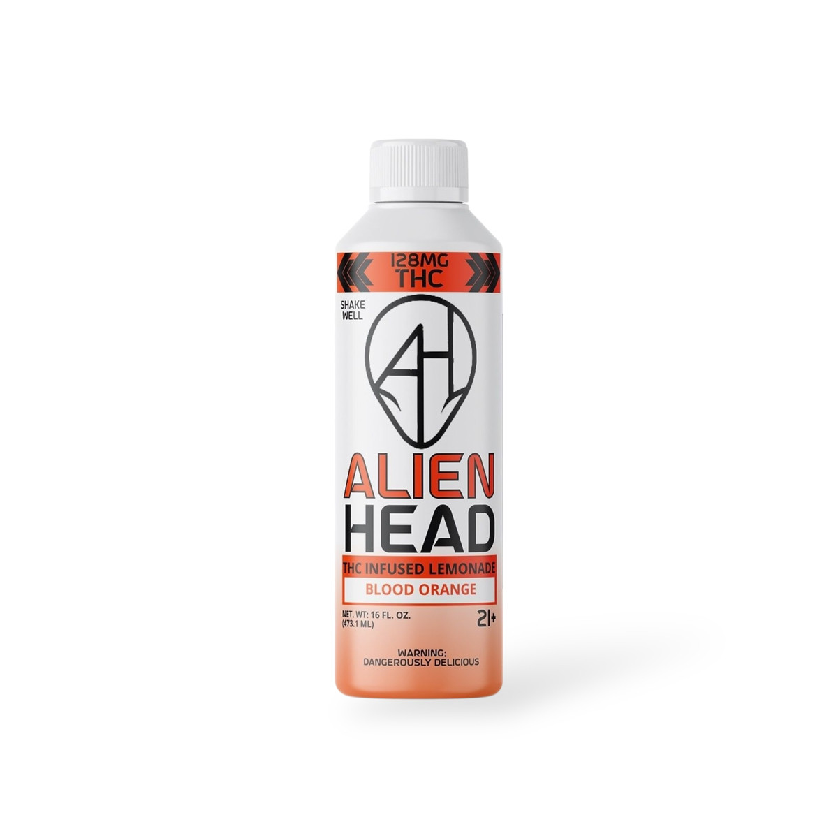 Alien Head Delta-9 THC Lemonade — 128mg Alien Head Delta-9 THC Lemonade — Blood Orange