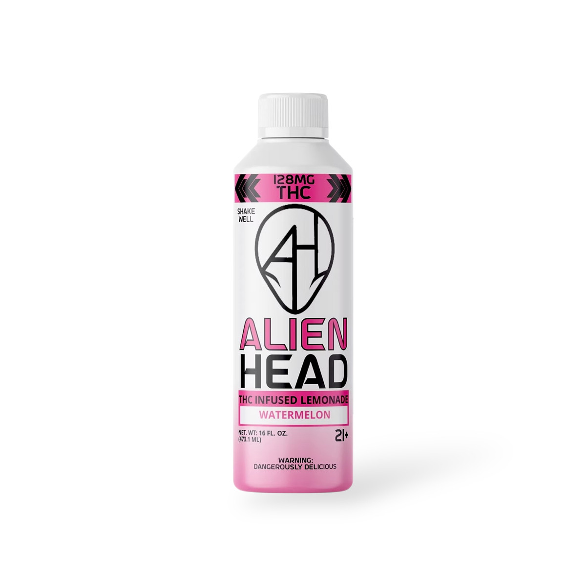 Alien Head Delta-9 THC Lemonade — 128mg Alien Head Delta-9 THC Lemonade — Watermelon