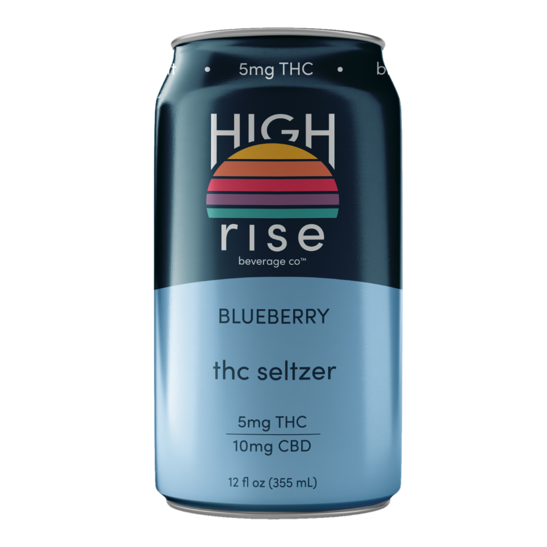High Rise THC Seltzer — 5mg Blueberry