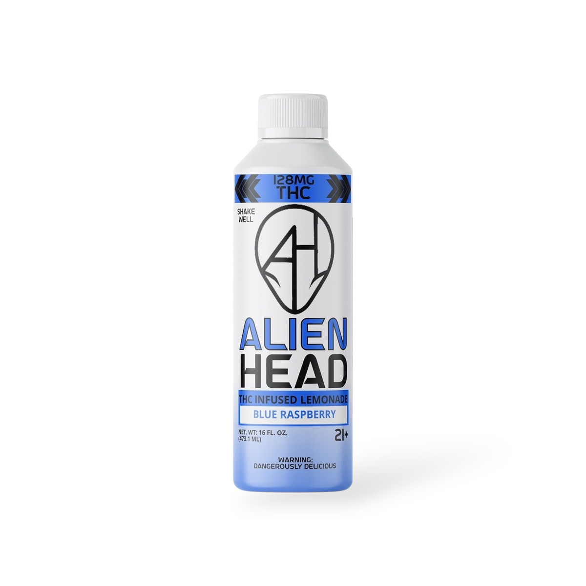 Alien Head Delta-9 THC Lemonade — 128mg Alien Head Delta-9 THC Lemonade — Blue Raspberry