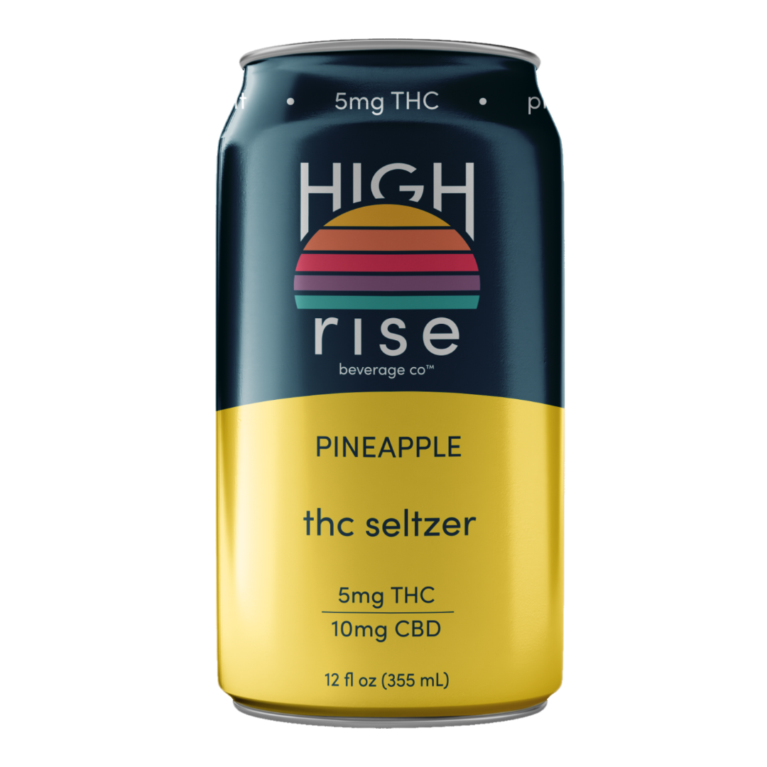 High Rise THC Seltzer — 5mg Pineapple