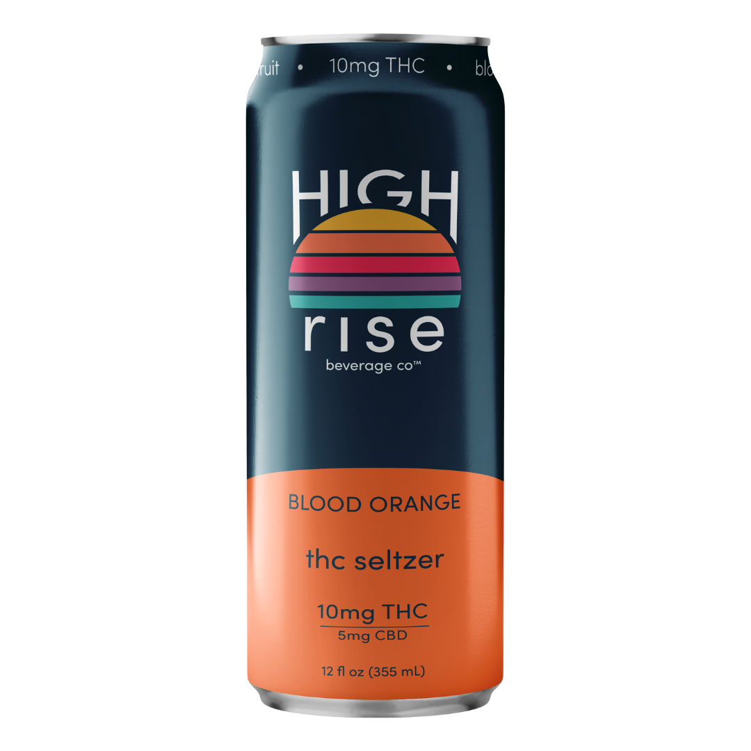 High Rise THC Seltzer — 10mg Blood Orange