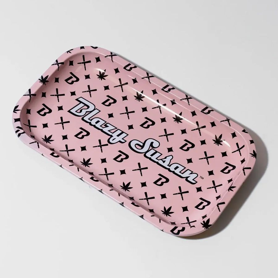 Blazy Susan Pink Rolling Tray Pink Rolling Tray