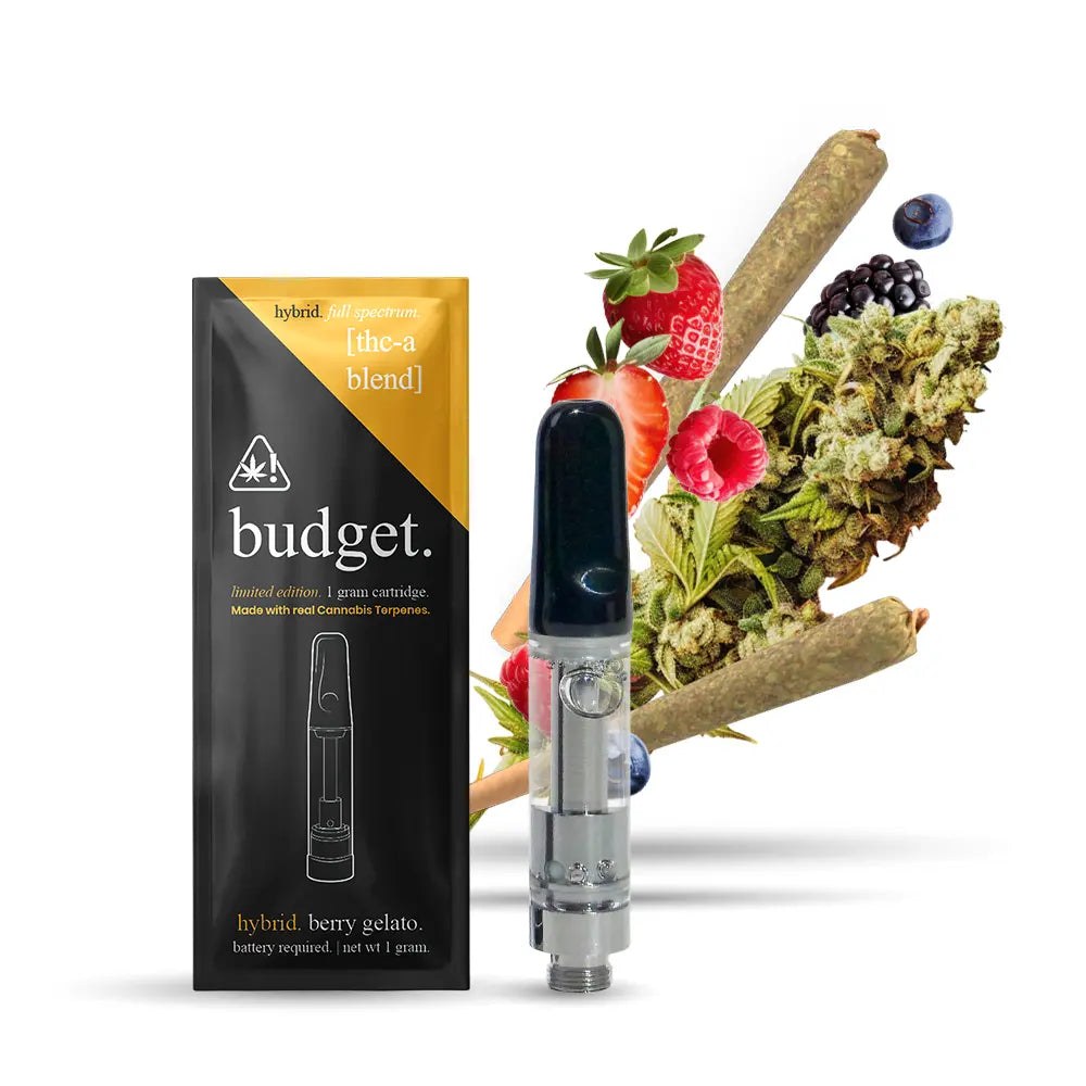 Budget BUDGET THCA 1G Vape Cartridge BUDGET THCA 1G VAPE CARTRIDGE - Berry Gelato (Hybrid)