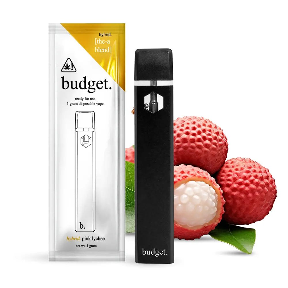 Budget BUDGET THCA 1G Disposable Vape BUDGET THCA 1G DISPOSABLE VAPE - Pink Lychee (Hybrid)