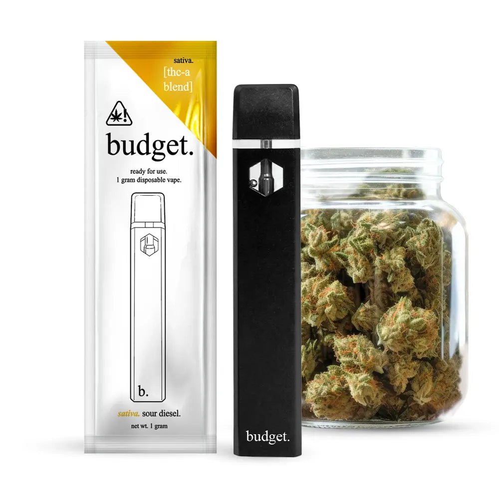 Budget BUDGET THCA 1G Disposable Vape BUDGET THCA 1G DISPOSABLE VAPE - Sour Diesel (Sativa)