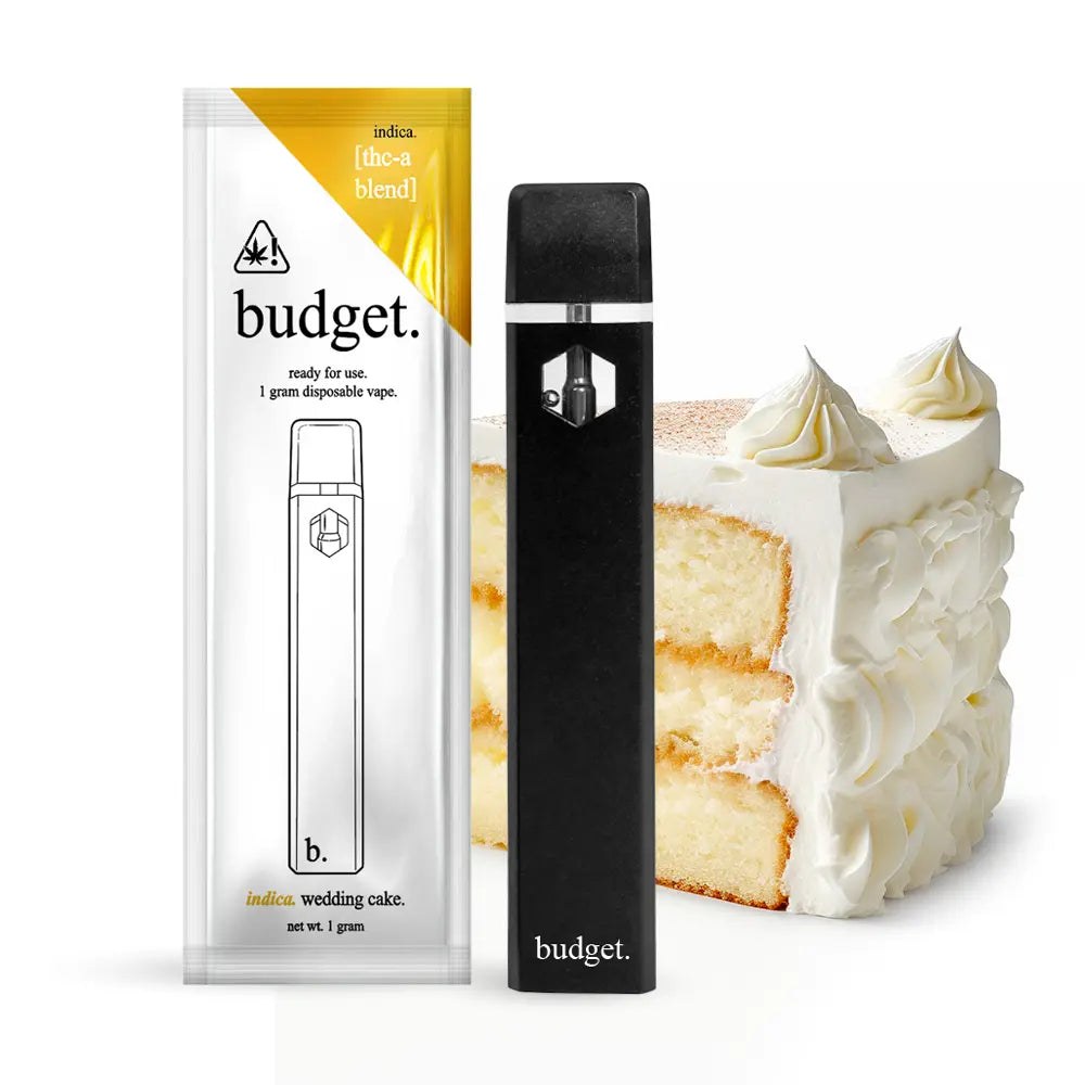 Budget BUDGET THCA 1G Disposable Vape BUDGET THCA 1G DISPOSABLE VAPE - Wedding Cake (Indica)