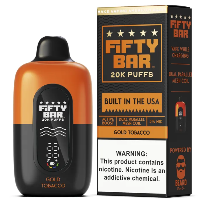 Fifty Bar Fifty Bar 20000 Black Series Gold Tobacco
