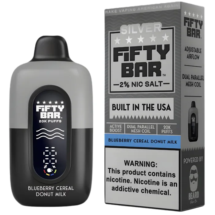Fifty Bar Fifty Bar 20000 Silver Series Blueberry Cereal Donut Milk