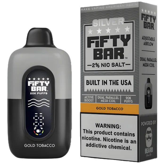 Fifty Bar Fifty Bar 20000 Silver Series Gold Tobacco