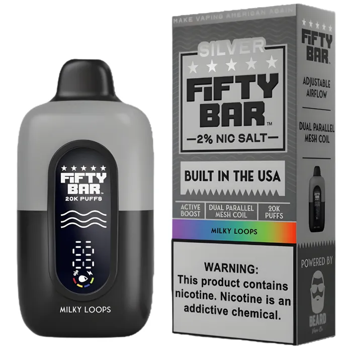 Fifty Bar Fifty Bar 20000 Silver Series Milky Loops