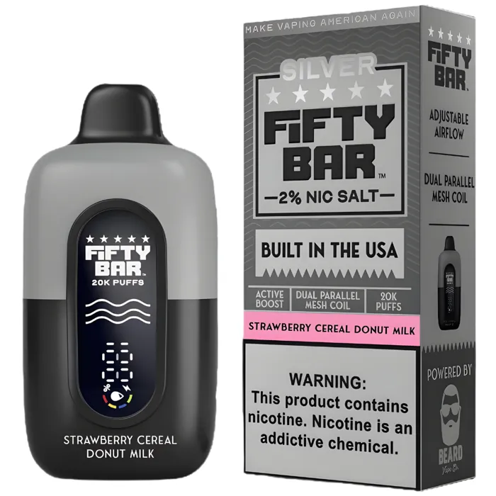 Fifty Bar Fifty Bar 20000 Silver Series Strawberry Cereal Donut Milk