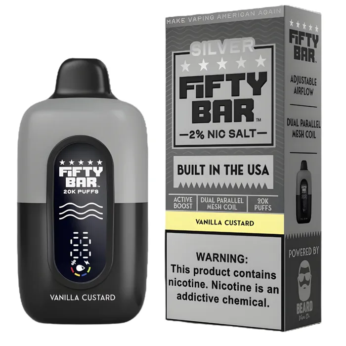 Fifty Bar Fifty Bar 20000 Silver Series Vanilla Custard