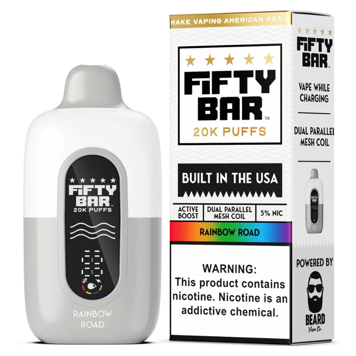 Fifty Bar Fifty Bar 20000 White Series Strawberry Lemon Grape