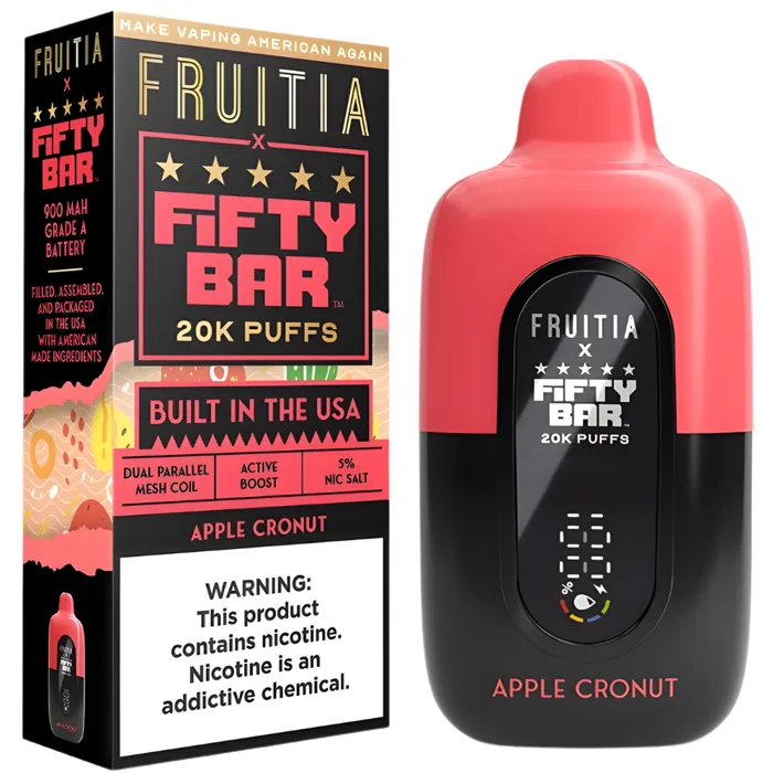 Fifty Bar Fifty Bar 20000 X Fruitia Apple Fritter