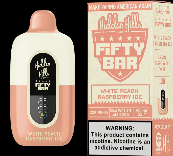 Fifty Bar Fifty Bar 20000 X Hidden Hills White Peach Raspberry Ice
