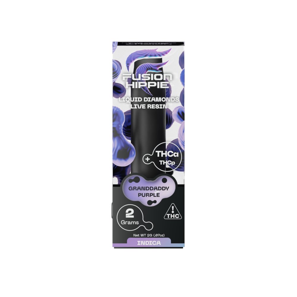 Fusion Hippie THCa 2ML Disposable Vape Pen GrandDaddy Purple