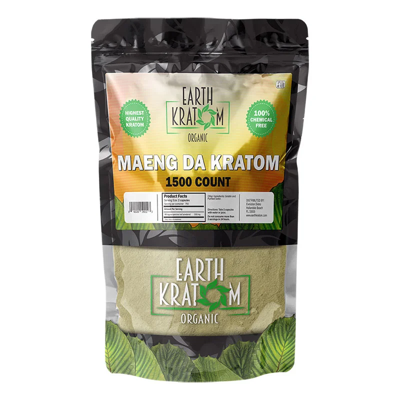 EARTH KRATOM Kratom Powder 1 Kilo Green Maeng Da Kratom Powder