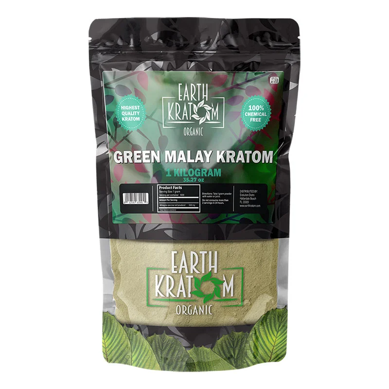 EARTH KRATOM Kratom Powder 1 Kilo Green Malay Kratom Powder