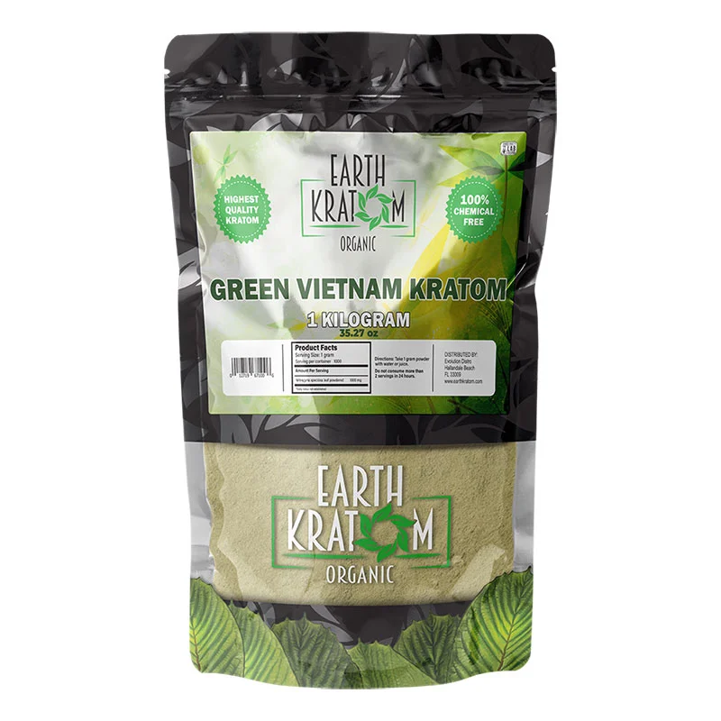 EARTH KRATOM Kratom Powder 1 Kilo Green Vietnam Kratom Powder