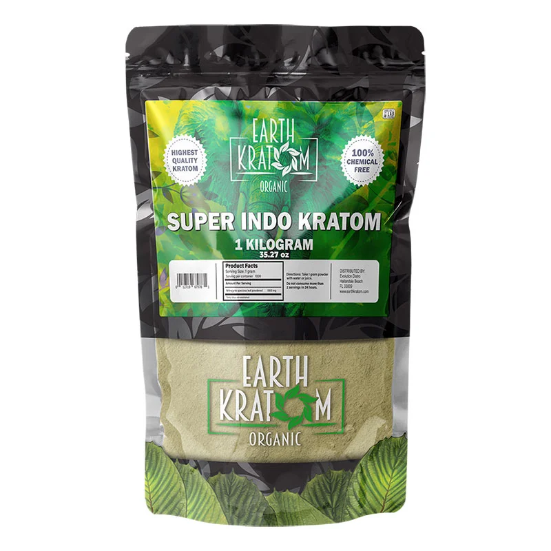 EARTH KRATOM Kratom Powder 1 Kilo Super Indo Kratom Powder