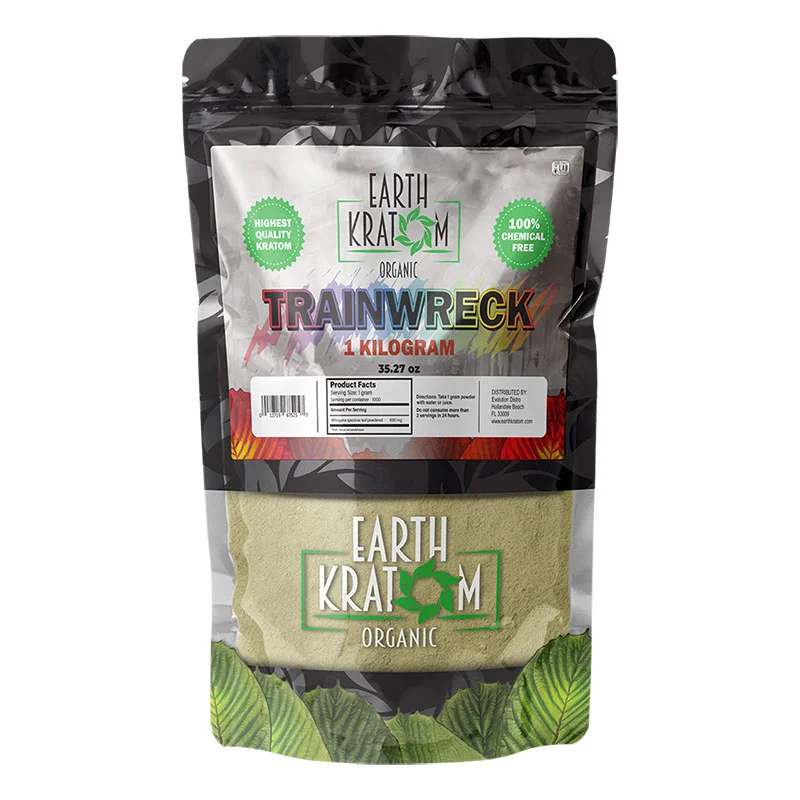EARTH KRATOM Kratom Powder 1 Kilo Trainwreck Kratom Powder
