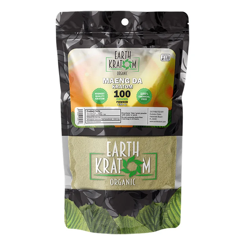 EARTH KRATOM Kratom Powder 100g Green Maeng Da Kratom Powder