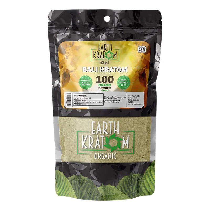 EARTH KRATOM Kratom Powder 100g Red Bali Kratom Powder