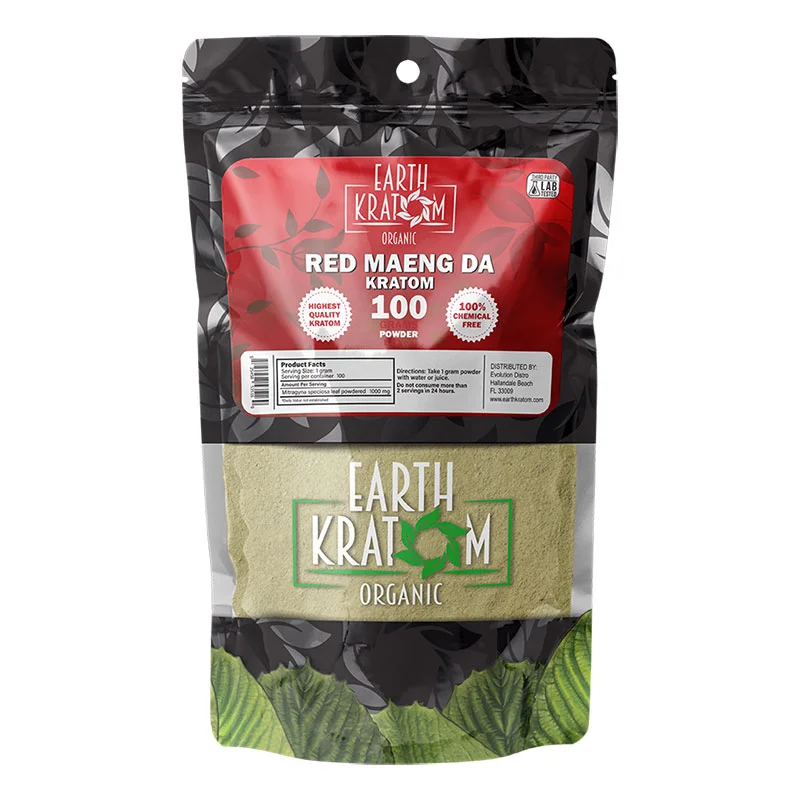 EARTH KRATOM Kratom Powder 100g Red Maeng Da Kratom Powder