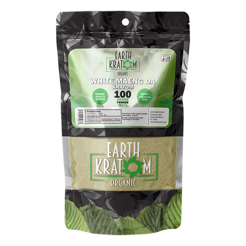 EARTH KRATOM Kratom Powder 100g White Maeng Da Kratom Powder