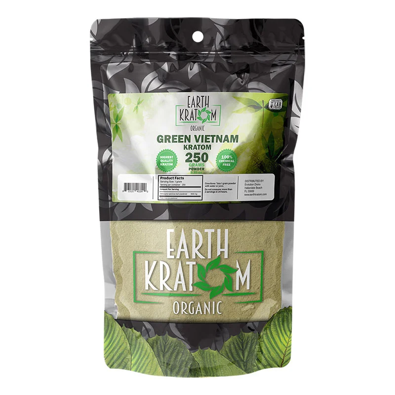 EARTH KRATOM Kratom Powder 250g Green Vietnam Kratom Powder