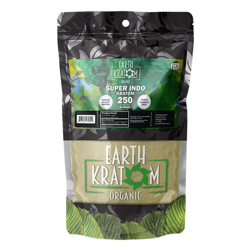 EARTH KRATOM Kratom Powder 250g Super Indo Kratom Powder