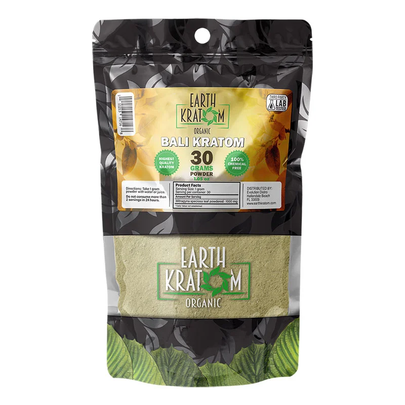 EARTH KRATOM Kratom Powder 30g Red Bali Kratom Powder