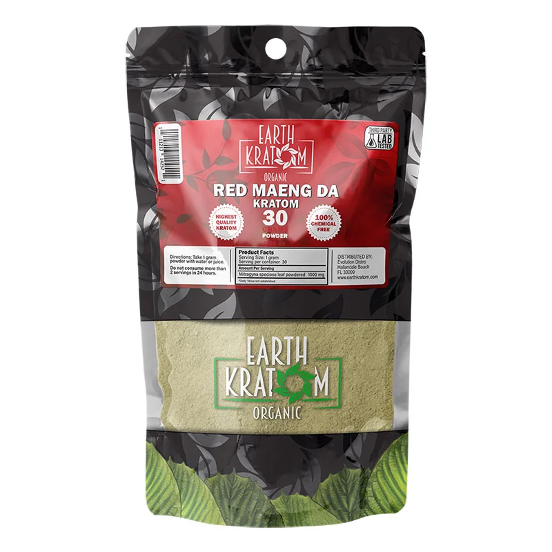 EARTH KRATOM Kratom Powder 30g Red Maeng Da Kratom Powder
