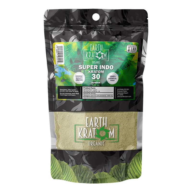 EARTH KRATOM Kratom Powder 30g Super Indo Kratom Powder