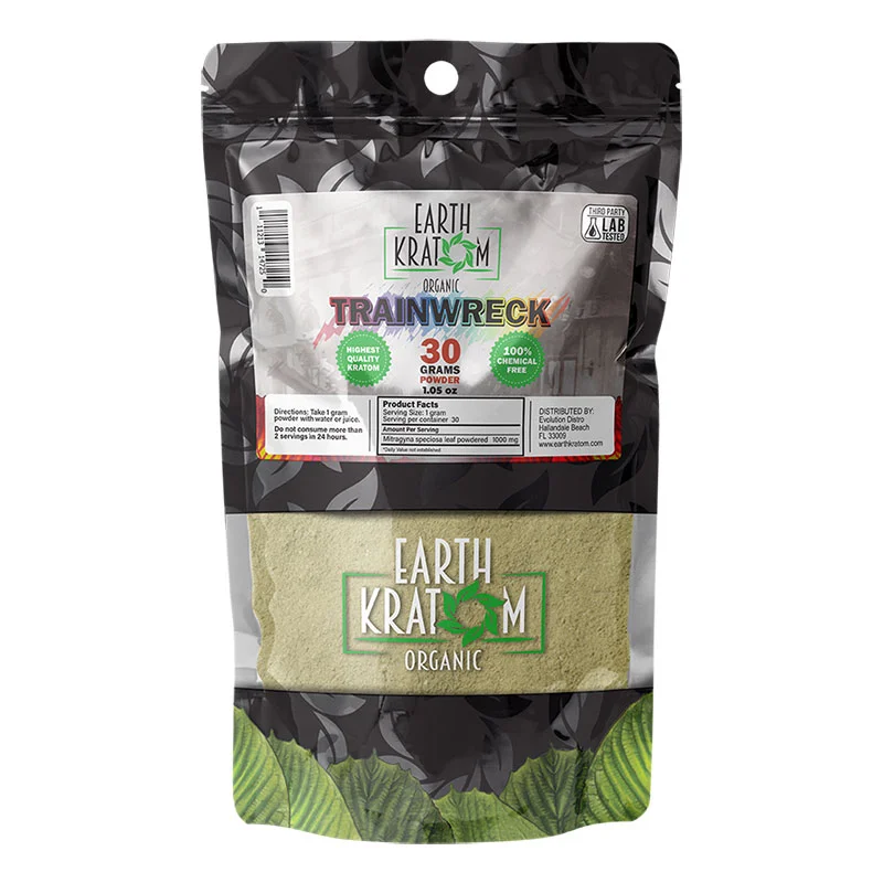 EARTH KRATOM Kratom Powder 30g Trainwreck Kratom Powder