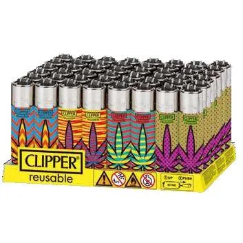 Clipper Classic Large Lighter COLORED LEAVES