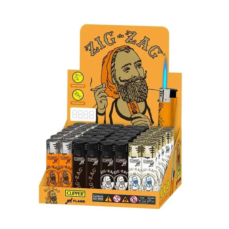 Clipper Jet Flame Lighter Zig-Zag Collection
