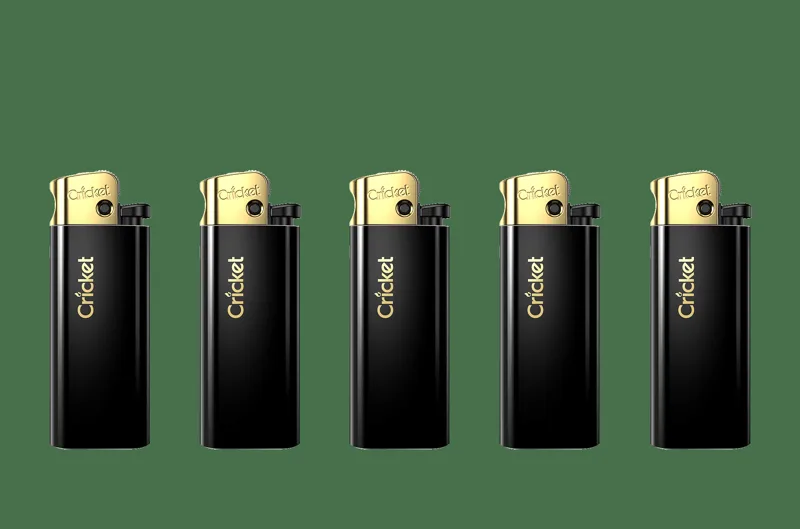 Cricket Flint Pocket Lighters Flint Mini Black Gold