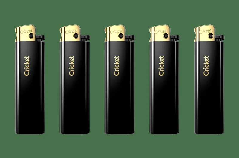 Cricket Flint Pocket Lighters Flint Original Black Gold