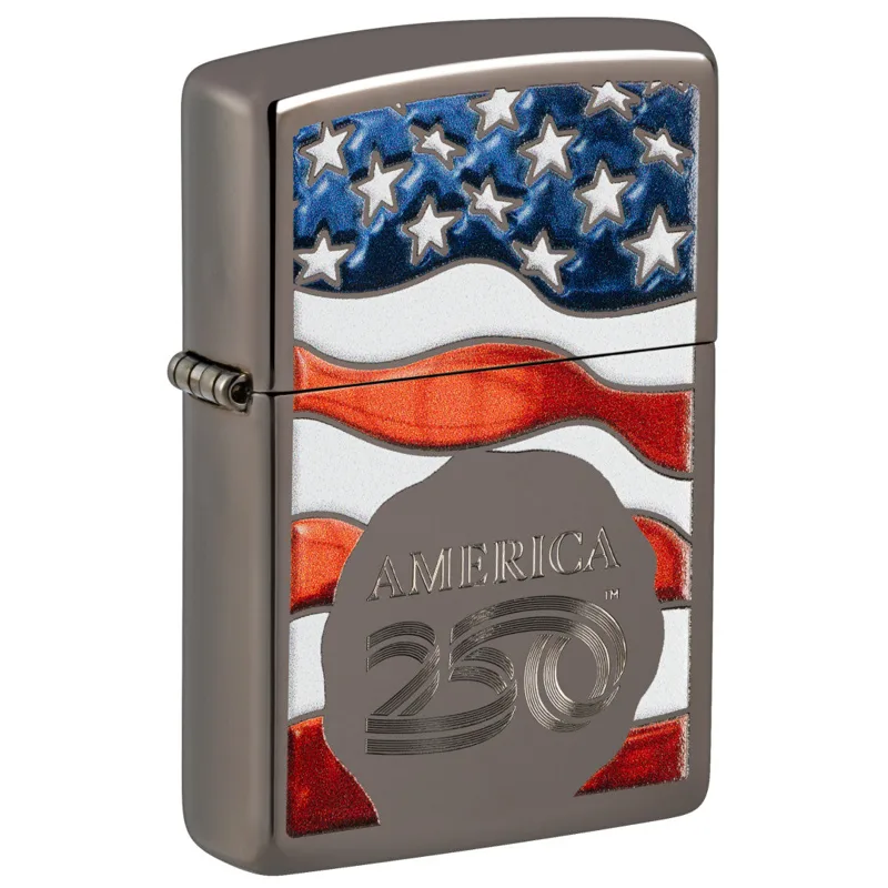 Zippo Windproof Lighter — Americana & Patriotic America250 Flag Design
