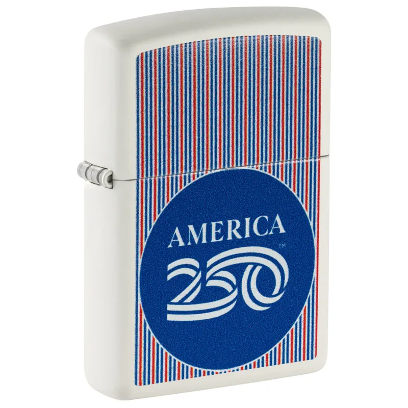 Zippo Windproof Lighter — Americana & Patriotic America250 Pinstripes Design