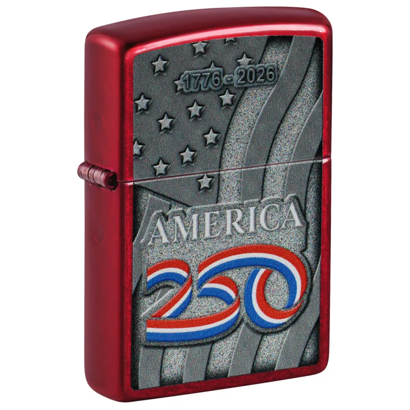 Zippo Windproof Lighter — Americana & Patriotic America250 Stars and Stripes Design