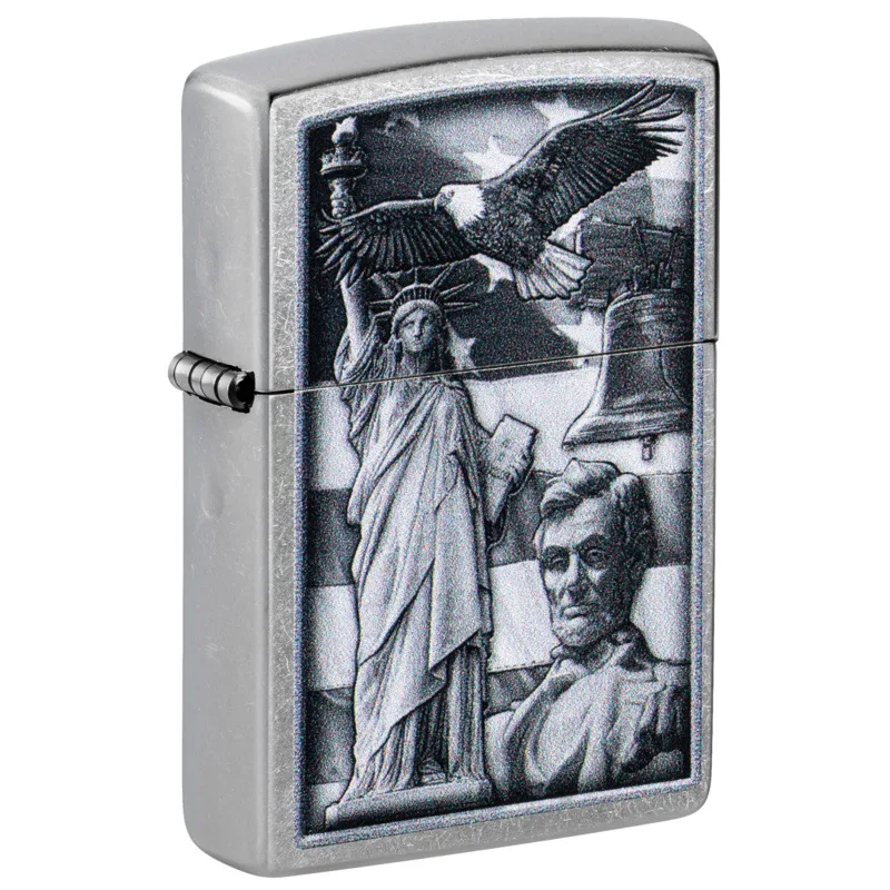 Zippo Windproof Lighter — Americana & Patriotic American Icons Design