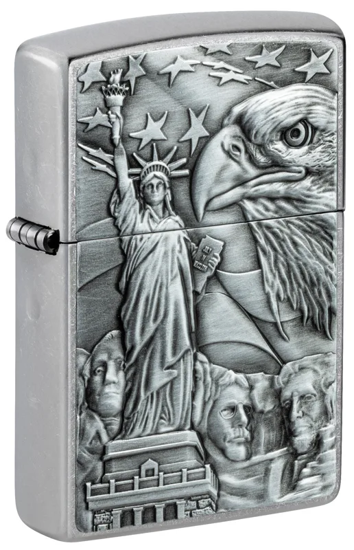 Zippo Windproof Lighter — Americana & Patriotic American Icons Emblem