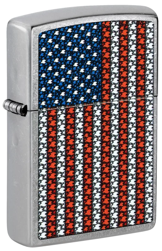 Zippo Windproof Lighter — Americana & Patriotic Flame Spangled Banner Design