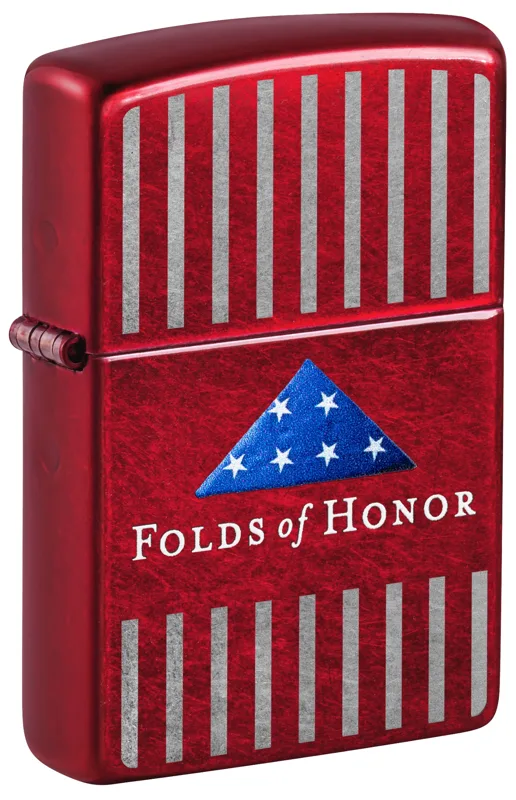 Zippo Windproof Lighter — Americana & Patriotic Folds of Honor Pinstripes Design