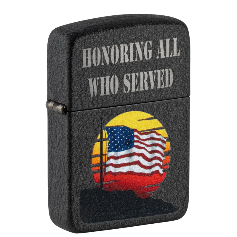 Zippo Windproof Lighter — Americana & Patriotic Honor Flag Design