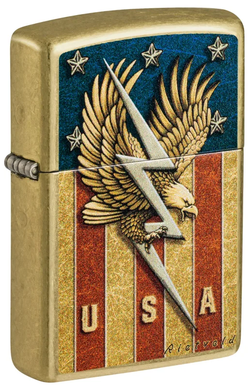 Zippo Windproof Lighter — Americana & Patriotic Rietveld USA Design
